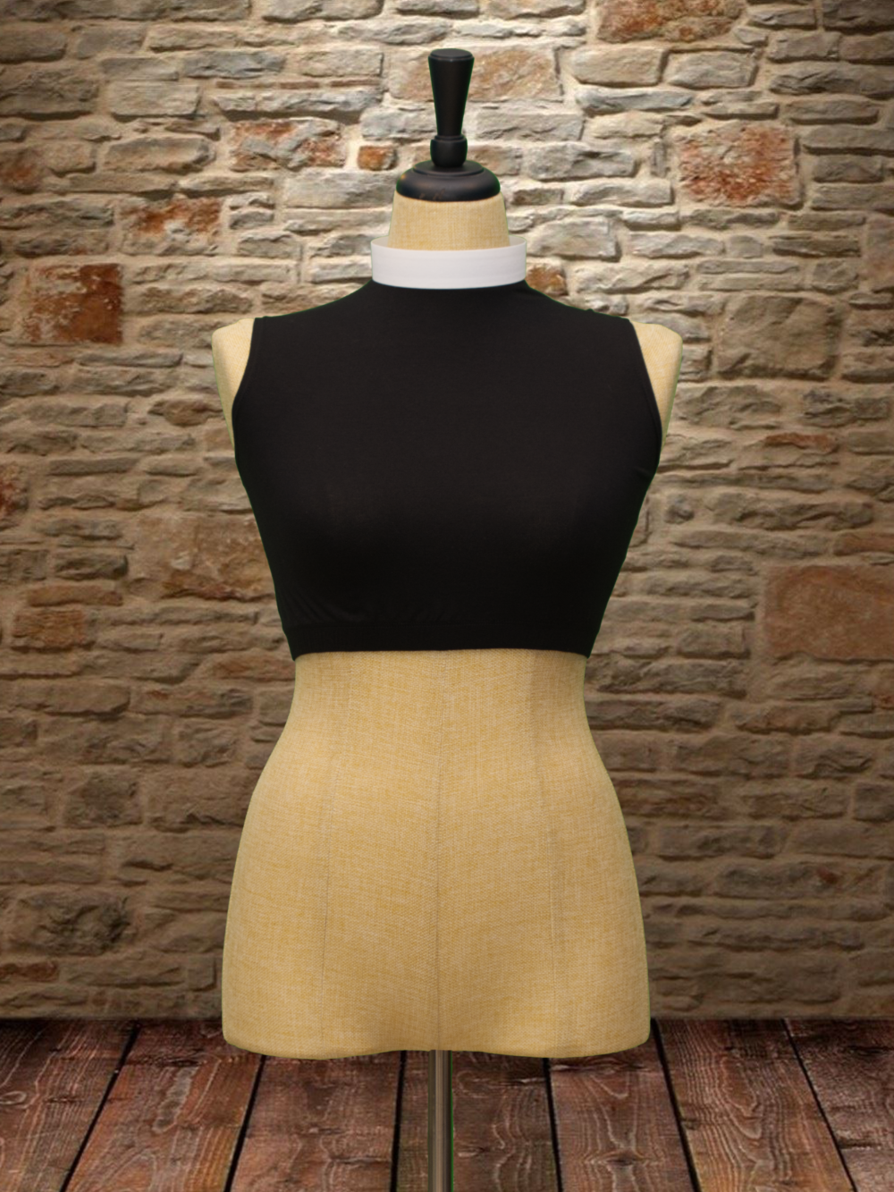 clergy Crop Top our version of a clerical dickie or Janie with clergy collar. Round collar. stays in place under your other clothing
