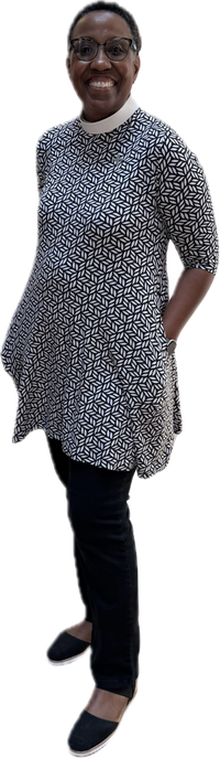Black and White Leaf Swing Tunic