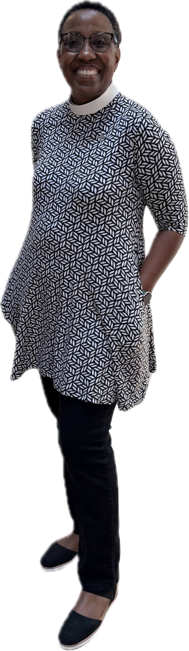 Black and White Leaf Swing Tunic