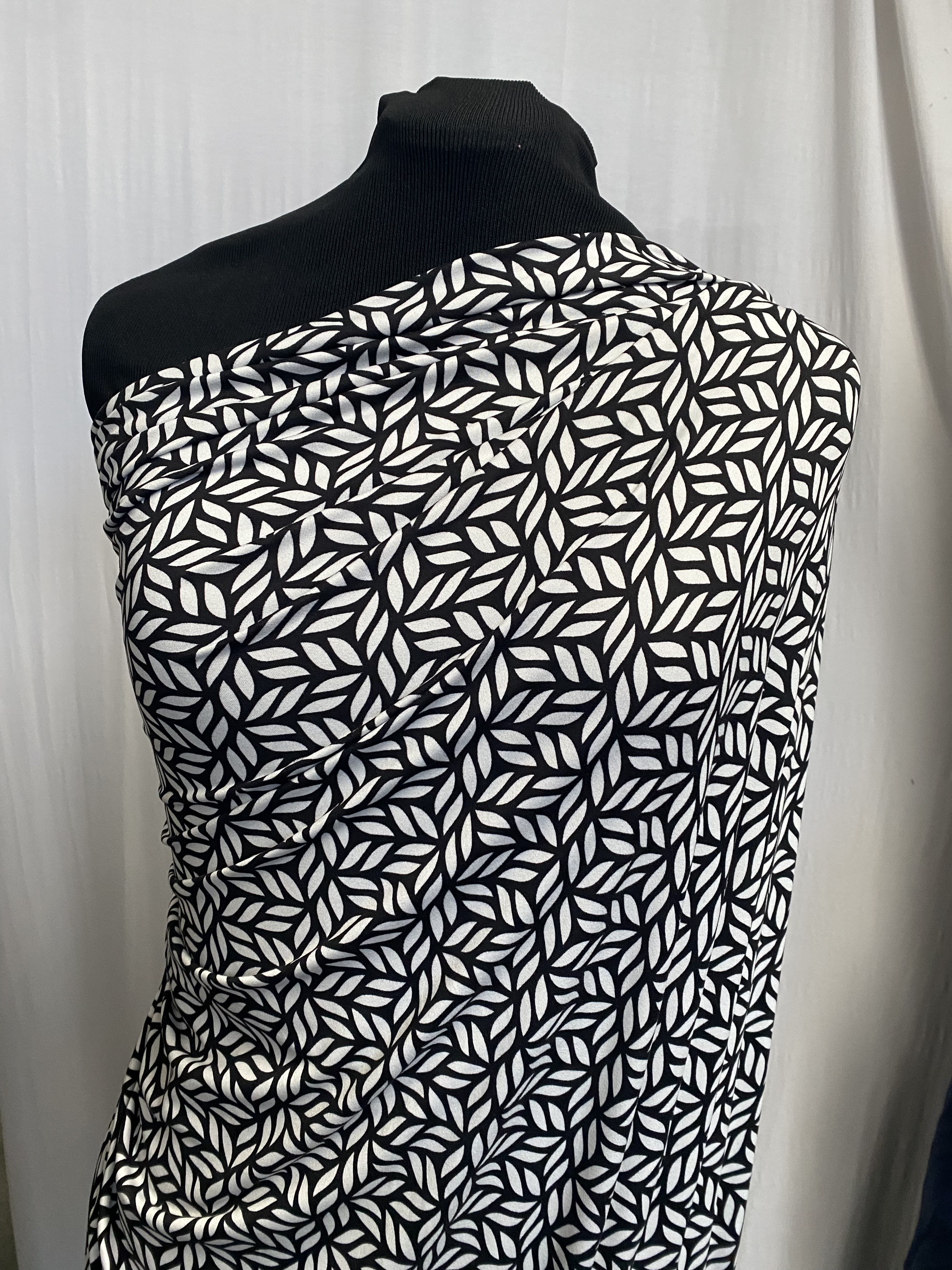 Black and White Leaf Classic Shirt