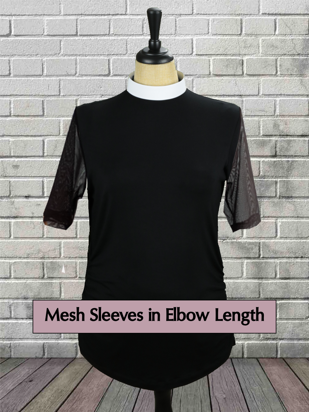 mesh sleeves clergy maternity shirt