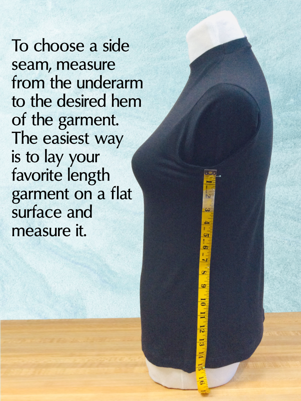 side seam measure length clergy maternity shirt